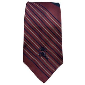 VINTAGE COUNTESS MARA TIE Navy Blue and Burgundy, PREOWNED